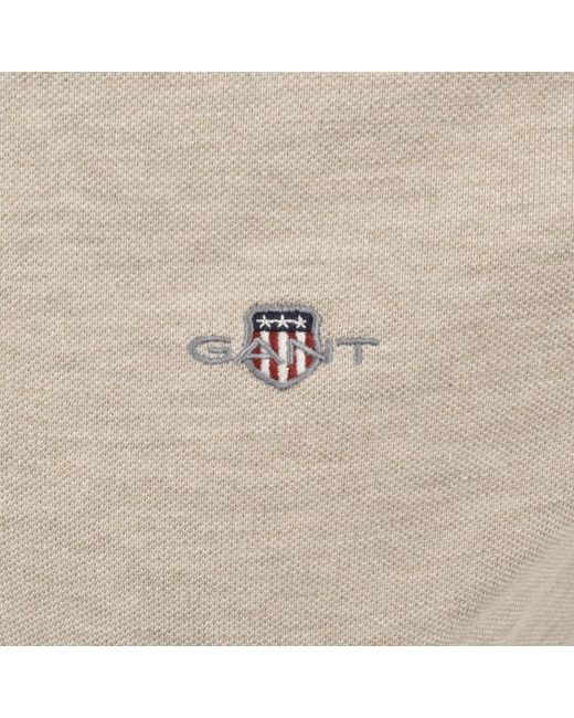 Gant Natural Regular Fit Shield Pique Polo T Shirt for men