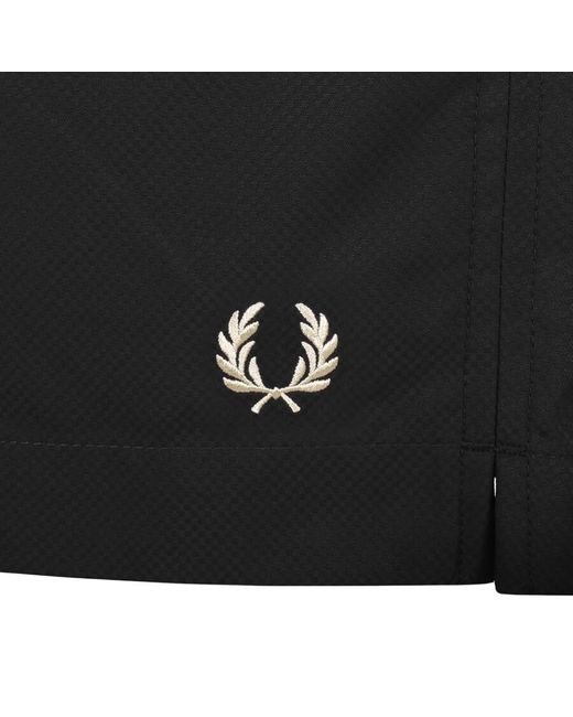 Fred Perry Black Classic Swim Shorts for men