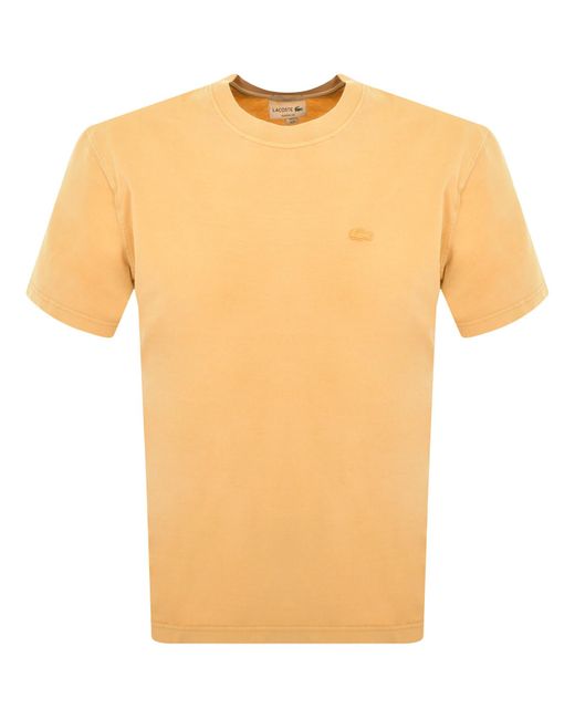 Lacoste Orange Crew Neck T Shirt for men