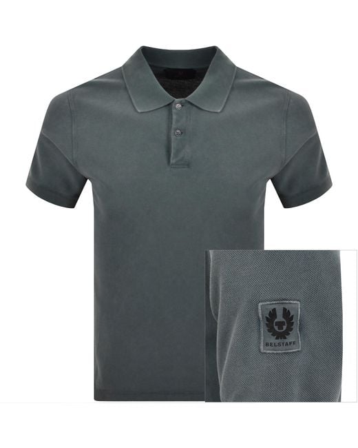 Belstaff Blue Valley Garment Dye Polo T Shirt for men
