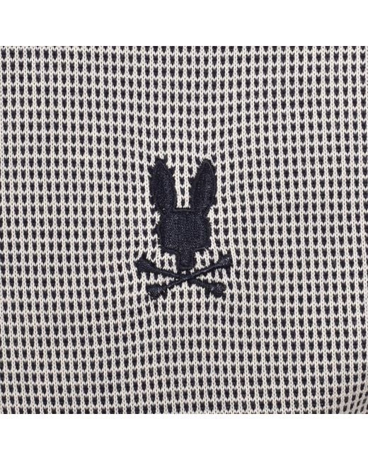 Psycho Bunny Gray Jacquared Knit T Shirt for men