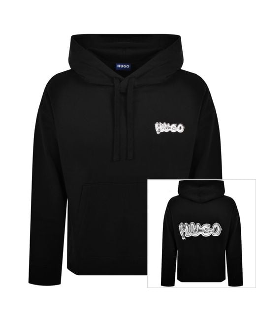 HUGO Black Nyrohood Hoodie for men
