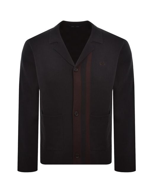 Fred Perry Black Knitted Blazer for men
