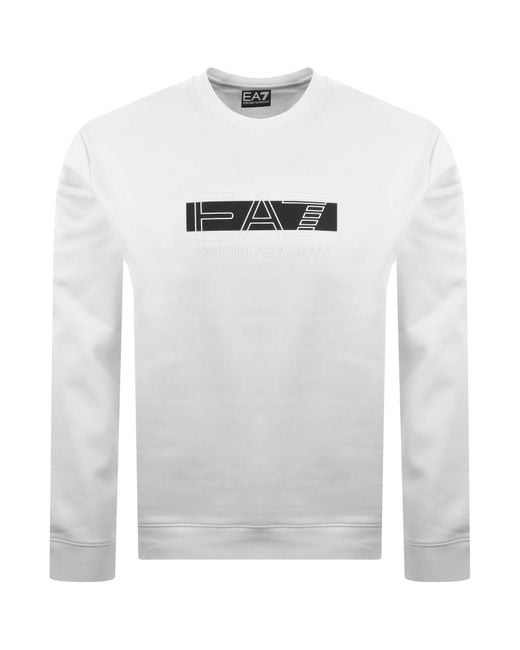 EA7 Gray Emporio Armani Logo Sweatshirt for men