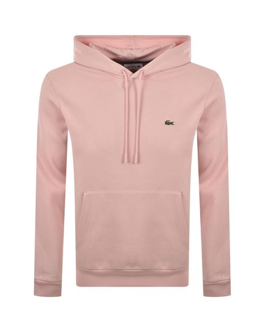 Lacoste Pink Core Logo Hoodie Rose for men