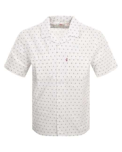 Levi's White Standard Camp Short Sleeved Shirt for men