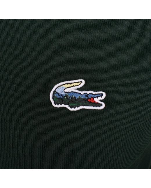 Lacoste Green Croc Badge Sweatshirt for men