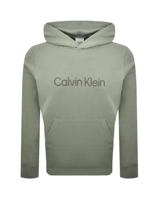 Calvin Klein Green Logo Hoodie Shadow for men