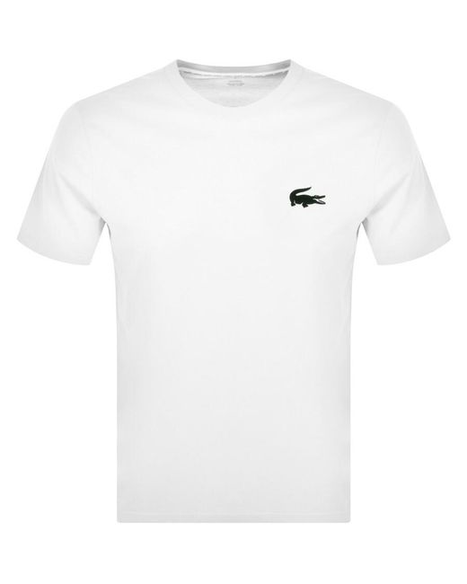 Lacoste White Crew Neck T Shirt for men
