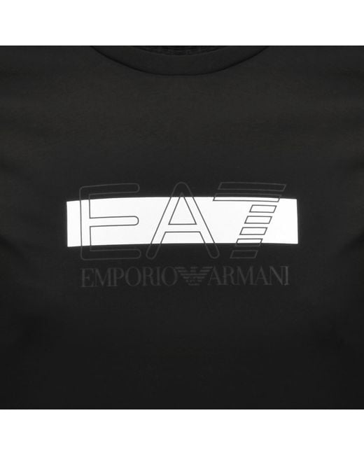EA7 Black Emporio Armani Logo T Shirt for men