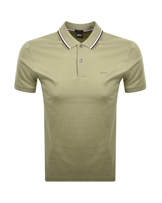 BOSS BUSINESS Green Boss Penrose 38 Polo T Shirt for men