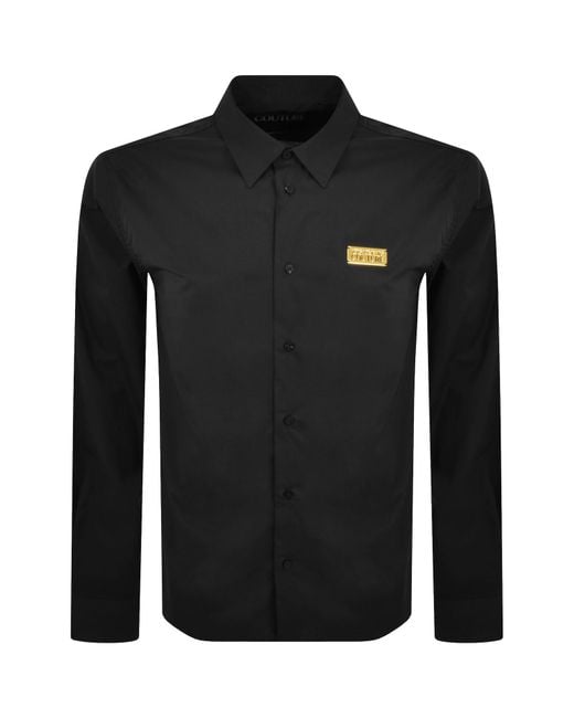 Versace Jeans Black Couture Long Sleeve Shirt for men