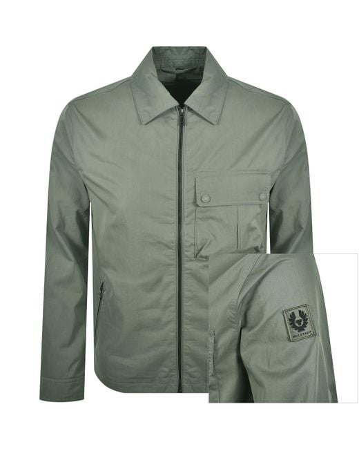 Belstaff Green Drome Overshirt Sage for men