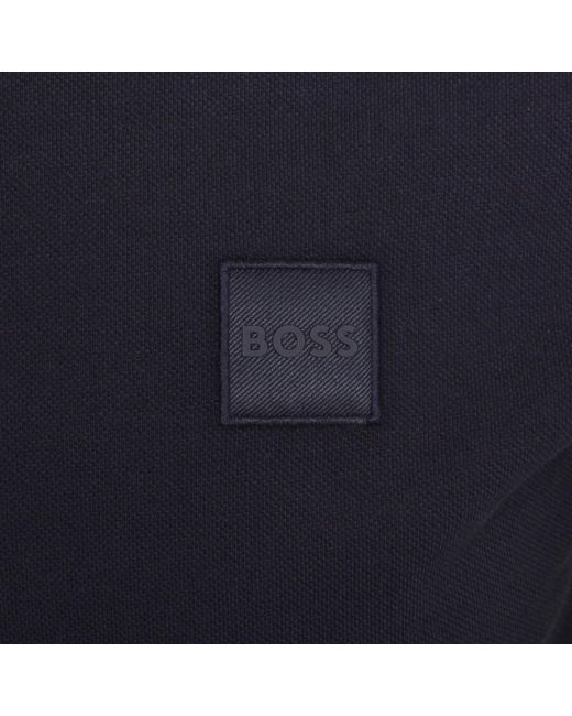 Boss Blue Boss Passerby Long Sleeved Polo T Shirt for men