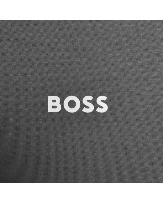 Boss Gray Boss saggon Full Zip Hoodie for men