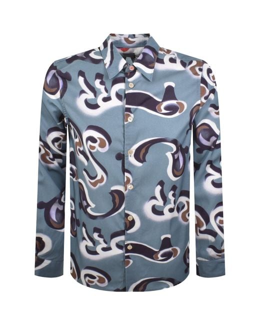 Paul Smith Blue Long Sleeved Shirt for men