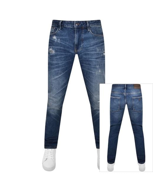 Armani Blue Emporio J06 Slim Fit Jeans for men