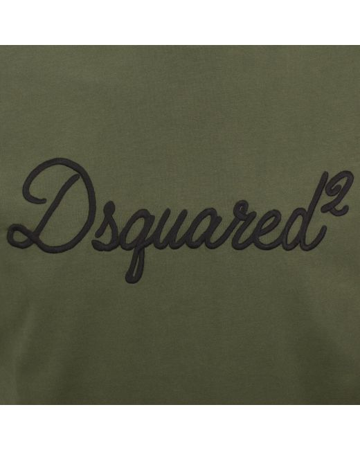 DSquared² Green Signature Loose Fit T Shirt for men