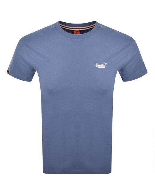 Superdry Blue Short Sleeved T Shirt for men