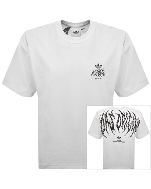 Adidas Originals White Berlin Gfx T Shirt for men