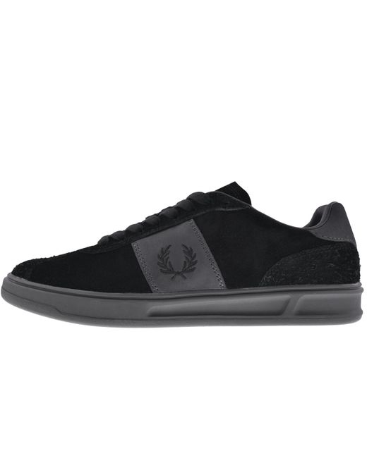 Fred Perry Black B4 Suede Trainers for men