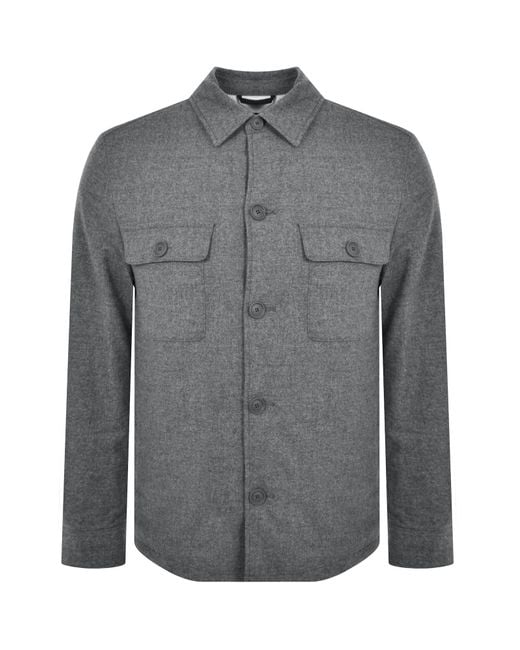 BOSS BUSINESS Gray Boss P Casper Overshirt for men