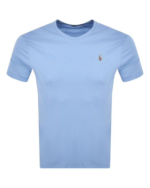 Ralph Lauren Blue Crew Neck T Shirt for men