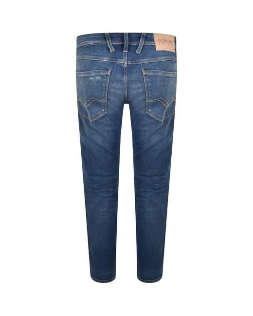 Replay Blue Slim Fit Anbass Jeans for men