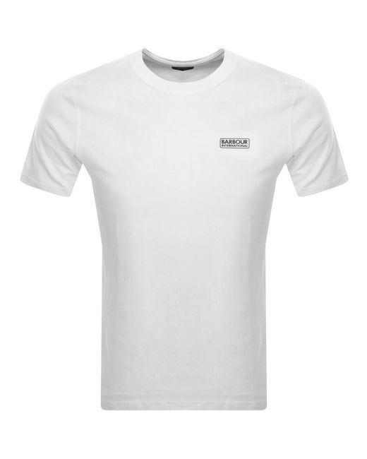 Barbour White Logo T Shirt for men