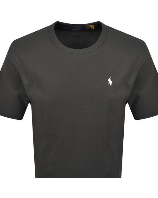 Ralph Lauren Black Logo Crew Neck T Shirt for men