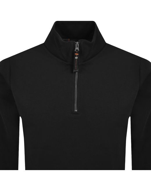 Parajumpers Black Broad Peak Zip Sweatshirt for men