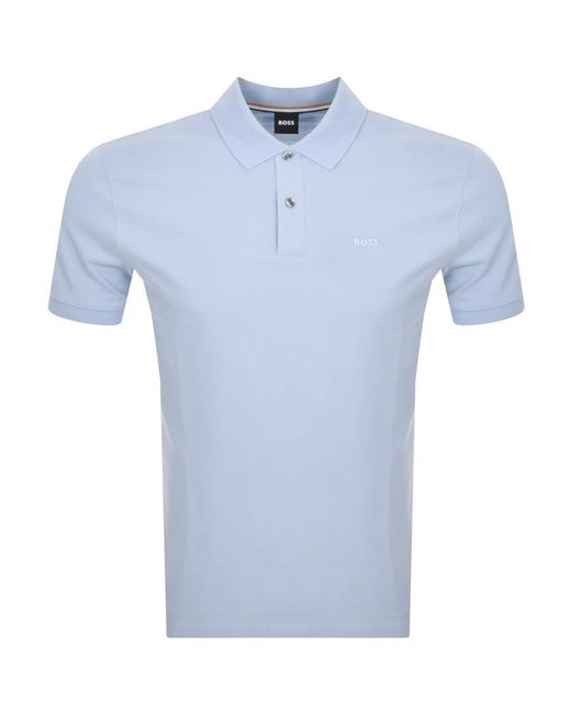 BOSS BUSINESS Blue Boss Pallas Polo T Shirt for men