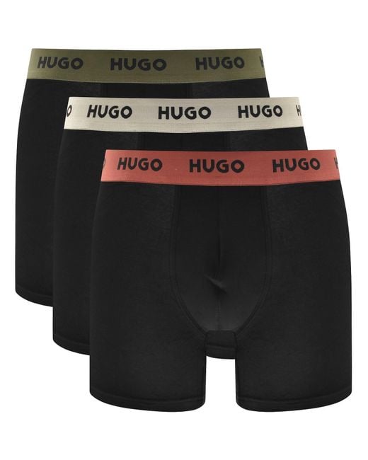 HUGO Black 3 Pack Boxers for men