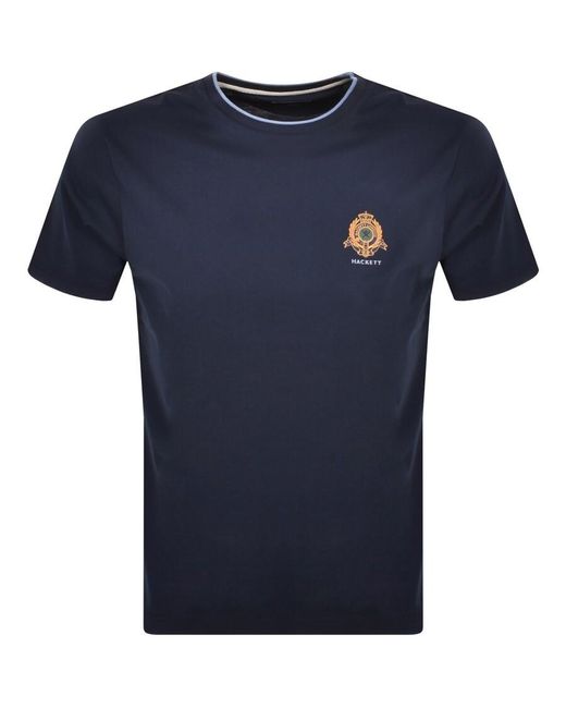 Hackett Blue Logo T Shirt for men