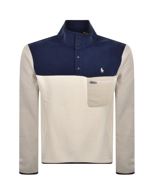 Ralph Lauren Blue Colourblock Sweatshirt for men