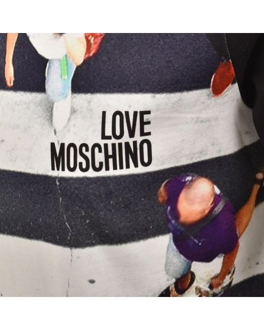 Moschino Black Graphic T Shirt for men