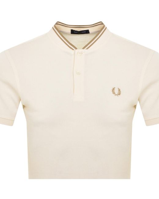 Fred Perry Natural Bomber Collar Polo T Shirt for men