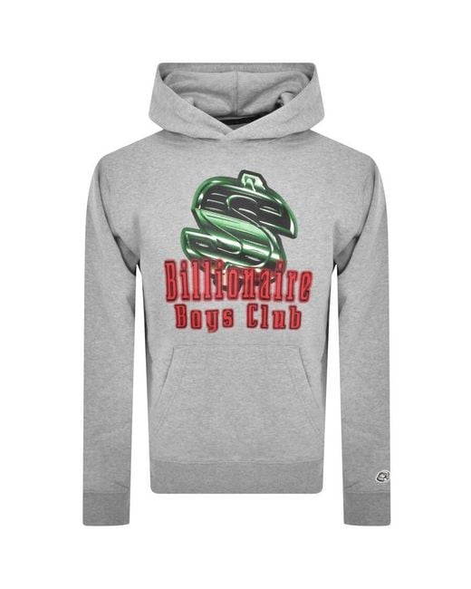 BBCICECREAM Gray Billionaire Boys Dollar Sign Logo Hoodie for men