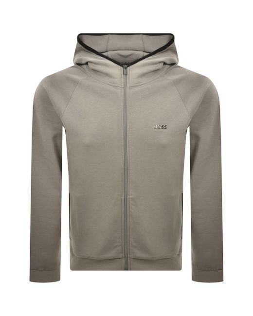 BOSS BUSINESS Gray Boss Sense Full Zip Hoodie for men