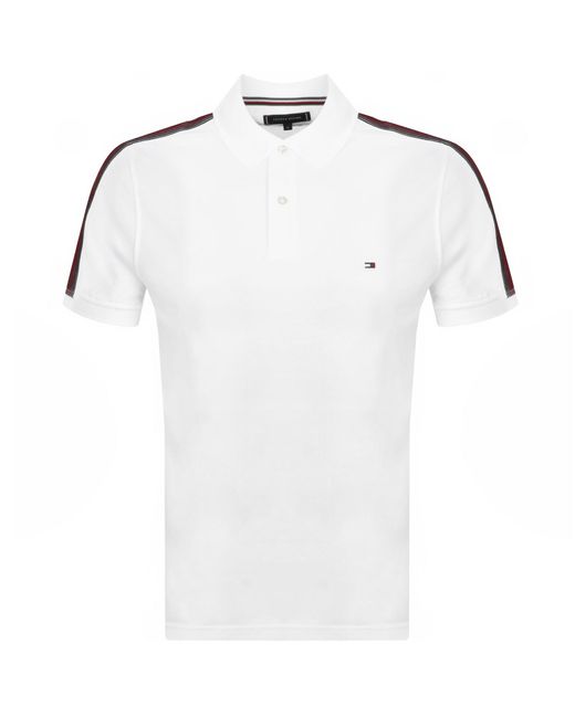 Tommy Hilfiger White Shadow Polo T Shirt for men