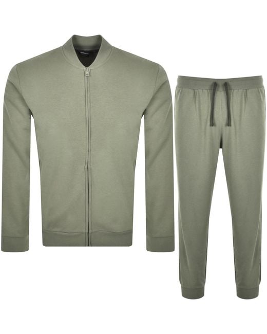 Armani Green Emporio Full Zip Lounge Set for men