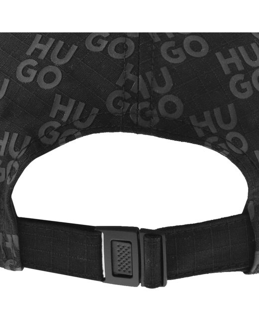 HUGO Gray Ripstop Logo Cap for men