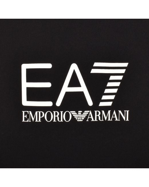 EA7 Black Emporio Armani Logo T Shirt for men
