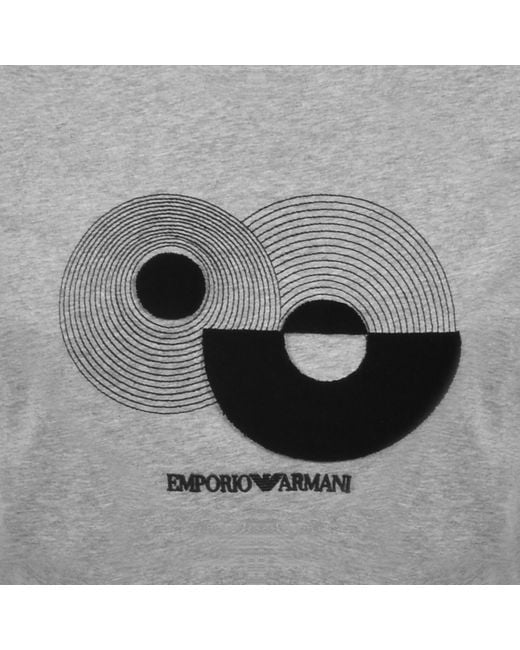 Armani Gray Emporio T Shirt Melange for men