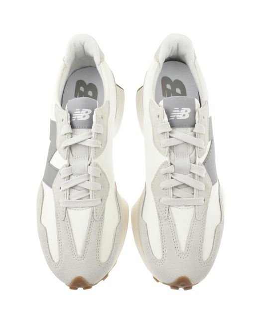 New Balance White 327 Trainers Moonbeam for men