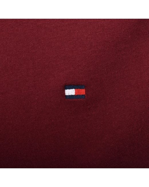 Tommy Hilfiger Red Essential Solid T Shirt for men