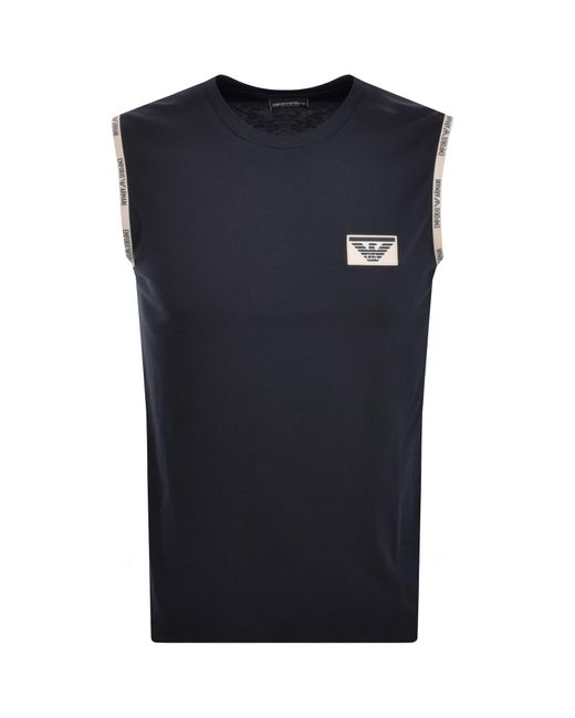 Armani Blue Emporio Vest Lounge T Shirt for men