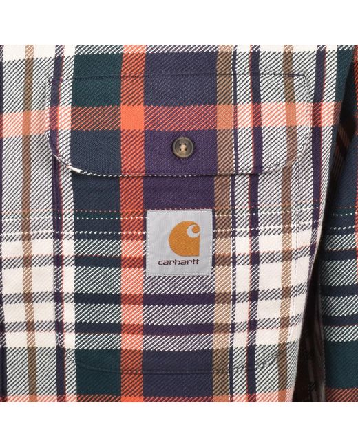 Carhartt Red Tamblyn Long Sleeve Shirt Check for men