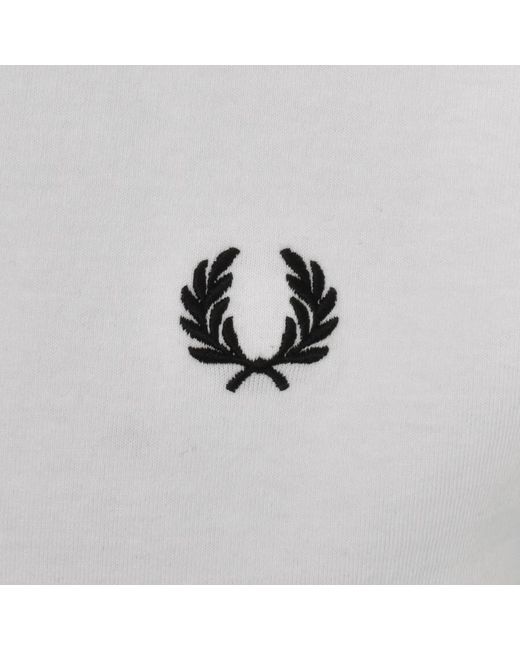 Fred Perry Gray Long Sleeve Polo T Shirt for men