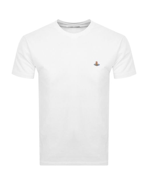 Vivienne Westwood White Classic Logo T Shirt for men